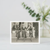 自転車に乗った3人の女性、1900年代初期(写真つき) ポストカード (スタンド正面)