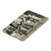 自転車に乗った3人の女性、1900年代初期（写真つき） マグネット (左側)