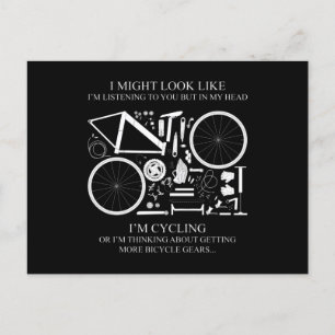 自転車に乗っているか、または自転車好きのためのギフトを考え中 ポストカード