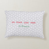 自転車に乗っている犬はバスケットのクリスマスを示します アクセントクッション (裏面)