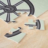 自転車に乗ってかわいい茶色のクマ ジグソーパズル (側面)