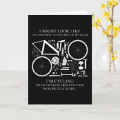 自転車に乗ってるか、もしくは自転車好きのためのギフトを考え中 カード (黄色い花)