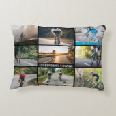 自転車に乗ってバーをパーソナライズするライフスタイル アクセントクッション (裏面)