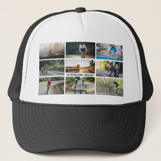 自転車に乗ってバーをパーソナライズするライフスタイル キャップ (正面)