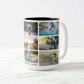 自転車に乗ってバーをパーソナライズするライフスタイル ツートーンマグカップ (正面右)