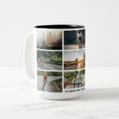 自転車に乗ってバーをパーソナライズするライフスタイル ツートーンマグカップ (正面左)