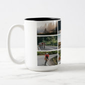 自転車に乗ってバーをパーソナライズするライフスタイル ツートーンマグカップ (左)