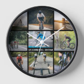 自転車に乗ってバーをパーソナライズするライフスタイル 壁時計 (正面)