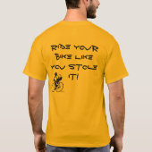 自転車に乗って盗んだように! Tシャツ (裏面)