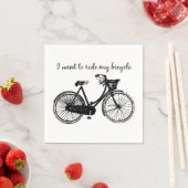 「自転車に乗りたい」やる気を起こさせる引用文 スタンダードカクテルナプキン (インサイチュ)