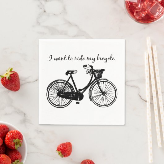 「自転車に乗りたい」やる気を起こさせる引用文 スタンダードカクテルナプキン (インサイチュ)