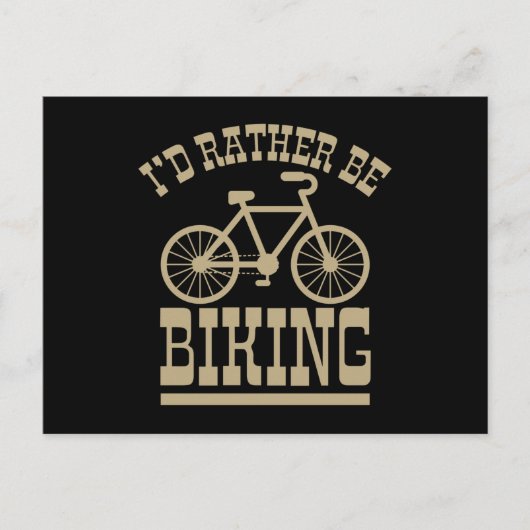 自転車に乗りたい!ユーモアあふれるサイクリング・バイク・ライダー ポストカード (正面)