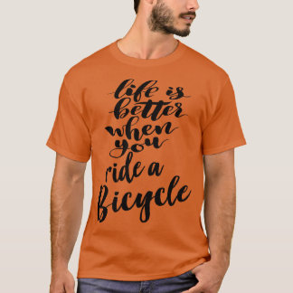 自転車に乗ると命が伸びる Tシャツ