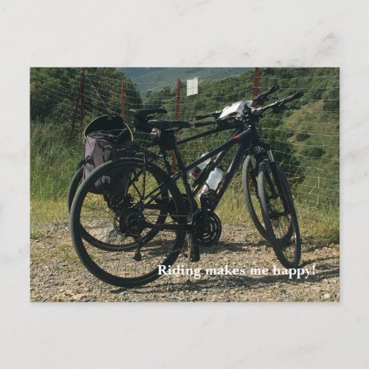 自転車に乗ると嬉しい ポストカード (正面)