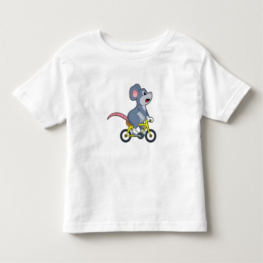 自転車に乗るねずみ トドラーTシャツ (正面)