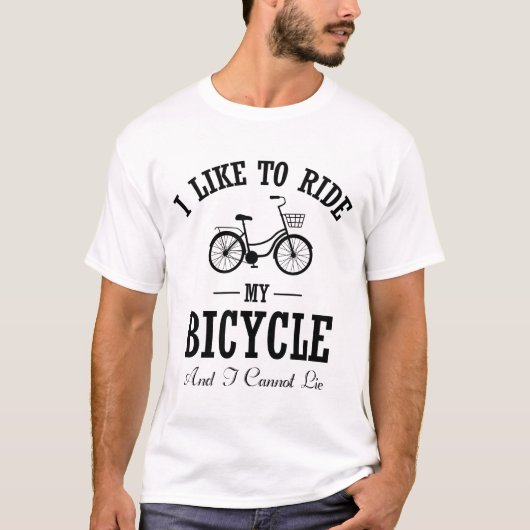 自転車に乗るのが好き – 自転車乗りへの贈り物 Tシャツ (正面)