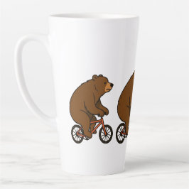 自転車に乗るクマ – ワイルドライドの気分 カフェラテマグ