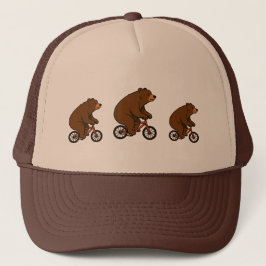 自転車に乗るクマ - ワイルドライドの気分 キャップ