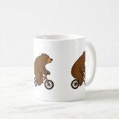 自転車に乗るクマ - ワイルドライドの気分 コーヒーマグカップ (正面右)