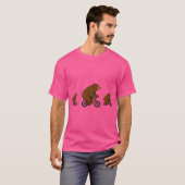 自転車に乗るクマ - ワイルドライドの気分 Tシャツ (正面フル)