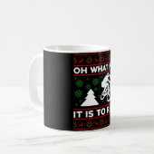自転車に乗るクリスマスの楽しさ コーヒーマグカップ (正面左)