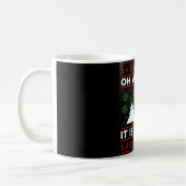 自転車に乗るクリスマスの楽しさ コーヒーマグカップ (左)