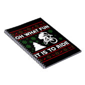 自転車に乗るクリスマスの楽しさ ノートブック (右側)