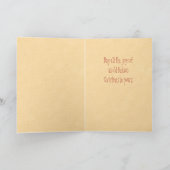 自転車に乗るサンタのヴィンテージのクリスマスカード シーズンカード (内部)