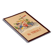 自転車に乗るサンタクロース、ビンテージクリスマス ノートブック (右側)