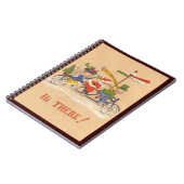 自転車に乗るサンタクロース、ビンテージクリスマス ノートブック (左側)