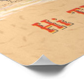 自転車に乗るサンタクロース、ビンテージクリスマス ポスター (角)