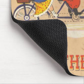 自転車に乗るサンタクロース、ビンテージクリスマス マウスパッド (コーナー)