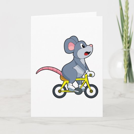 自転車に乗るネズミ カード (正面)