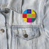 自転車に乗るポップアート 缶バッジ (インサイチュ)