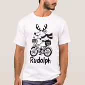 自転車に乗るルドルフ Tシャツ (正面)