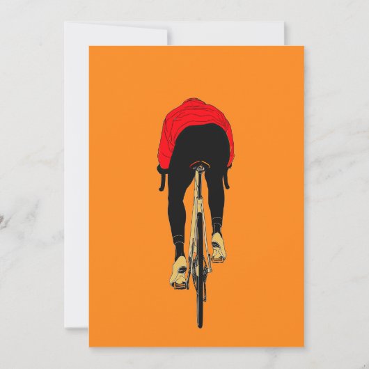 自転車に乗る人 招待状 (正面)