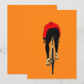 自転車に乗る人 招待状 (正面/裏面)