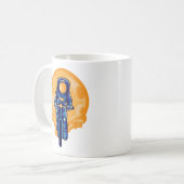 自転車に乗る宇宙飛行士 コーヒーマグカップ (正面左)