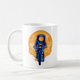 自転車に乗る宇宙飛行士 コーヒーマグカップ