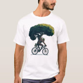 自転車に乗る木 Tシャツ (正面)