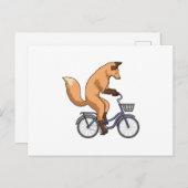 自転車に乗る狐 ポストカード (正面/裏面)