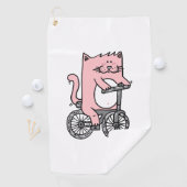 自転車に乗る猫 ゴルフタオル (インサイチュ)