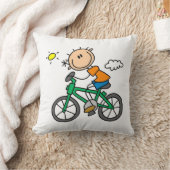 自転車に乗る男性 クッション (ブランケット)