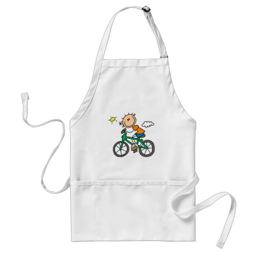 自転車に乗る男性 スタンダードエプロン (正面)