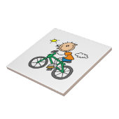 自転車に乗る男性 タイル (側面)