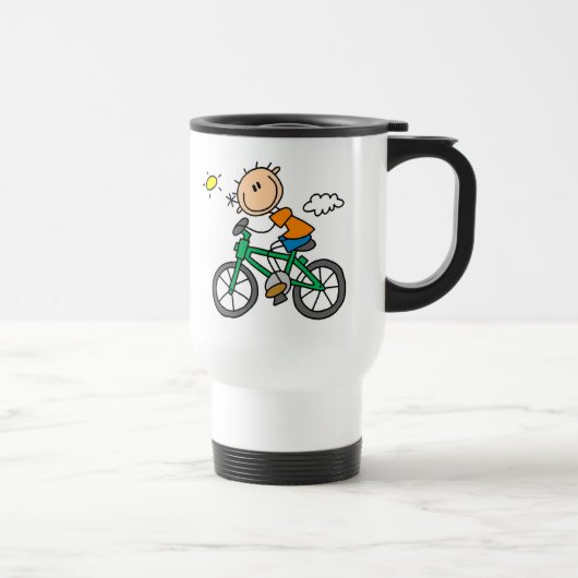 自転車に乗る男性 トラベルマグ (右)