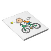 自転車に乗る男性 ノートパッド (アングル)