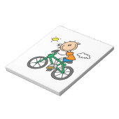 自転車に乗る男性 ノートパッド (回転)