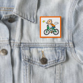 自転車に乗る男性 缶バッジ (インサイチュ)