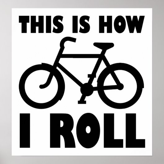 自転車に乗る私 Funny Poster ポスター (正面)